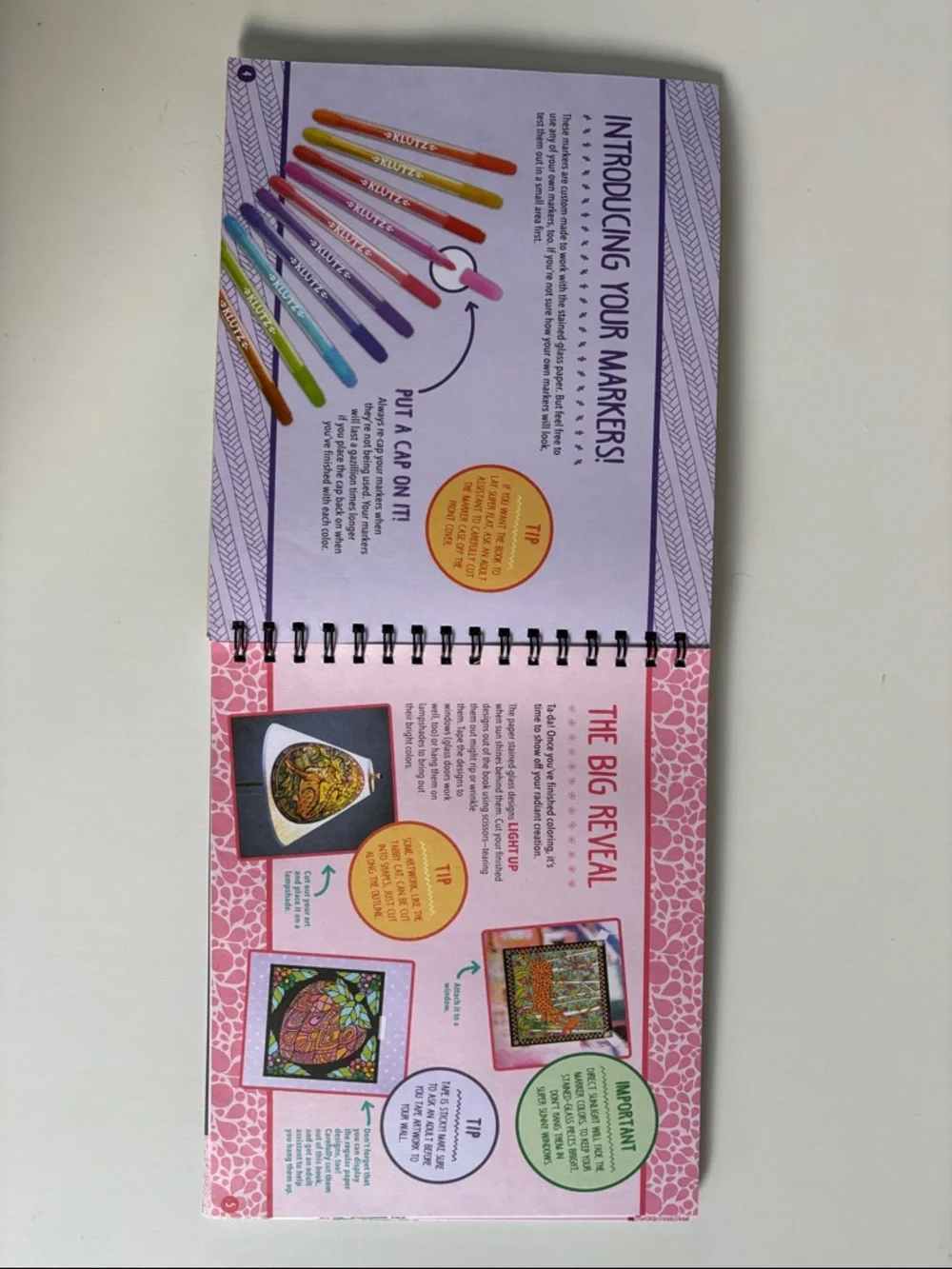 Klutz Color-In Stained Glass Kit with Neon Pens & Create your Own Card Kit‎